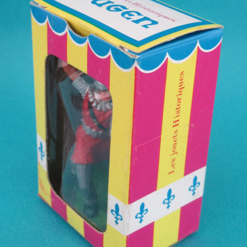 Boîte seconde version avec le slogan de la marque "Les jouets Historiques".